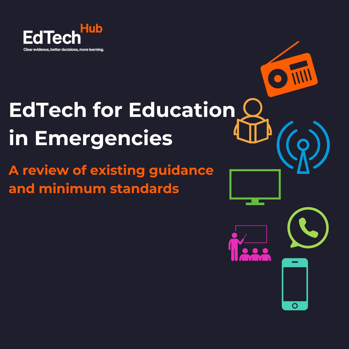 Designing effective digital learning tools for crisis settings requires more than just great technology. Our team reviewed 23 guidelines &amp; resources related to EdTech in emergencies to understand what guidance exists.
Explore these approaches: ow.ly/t99k50UoSJK
