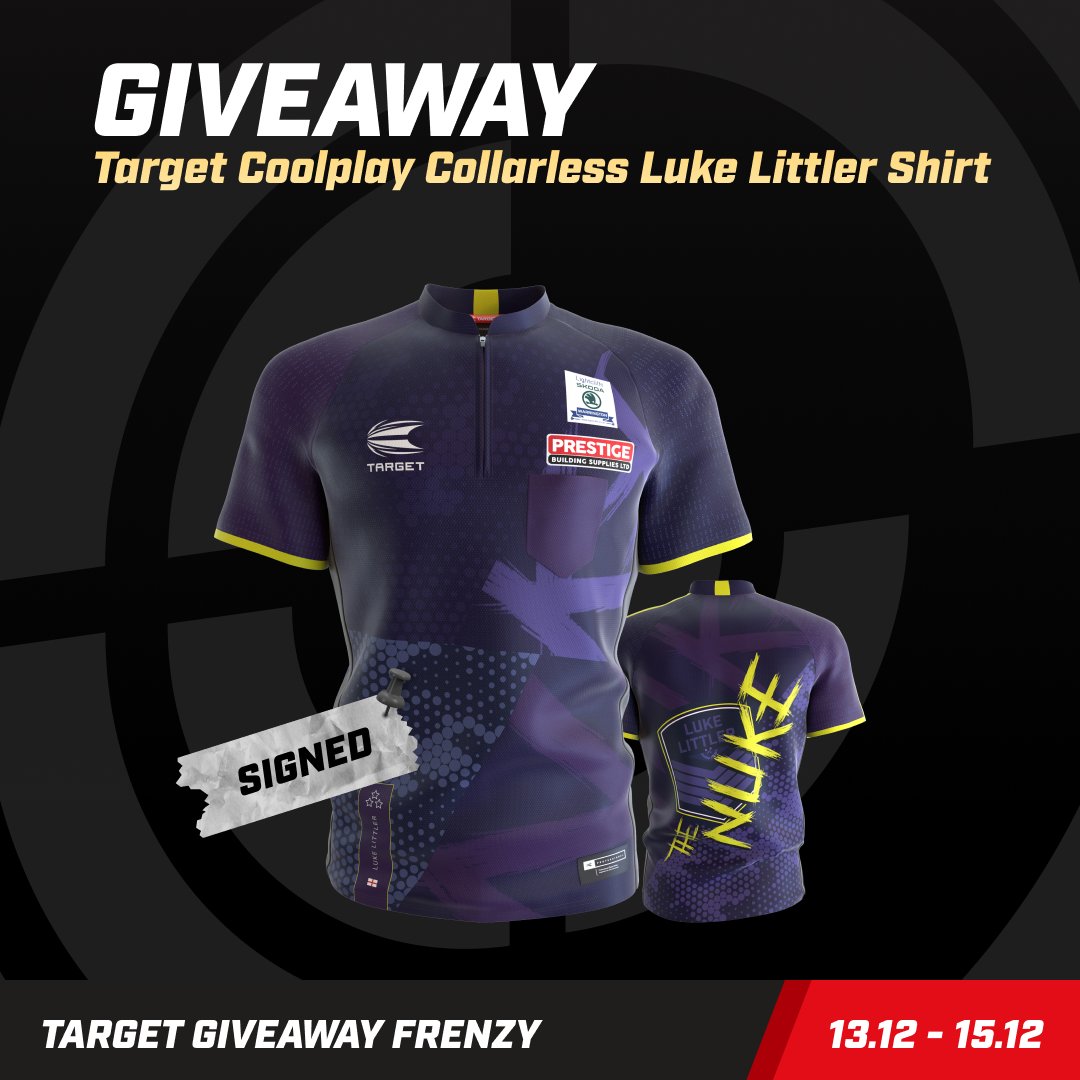 Dartshopper's tweet photo. 🚨 #GIVEAWAY: Win a signed Luke #Littler shirt! 🎯

To enter:
1️⃣ Like this post ❤️
2️⃣ Comment why you should win &amp; your shirt size!
🔥 Tag a friend who deserves a shot too!
📅 Ends: Dec 15. Winner announced: Dec 17, on YT

 Beware of fake accounts. We'll contact the winner. https://t.co/pCDGCrLn7u