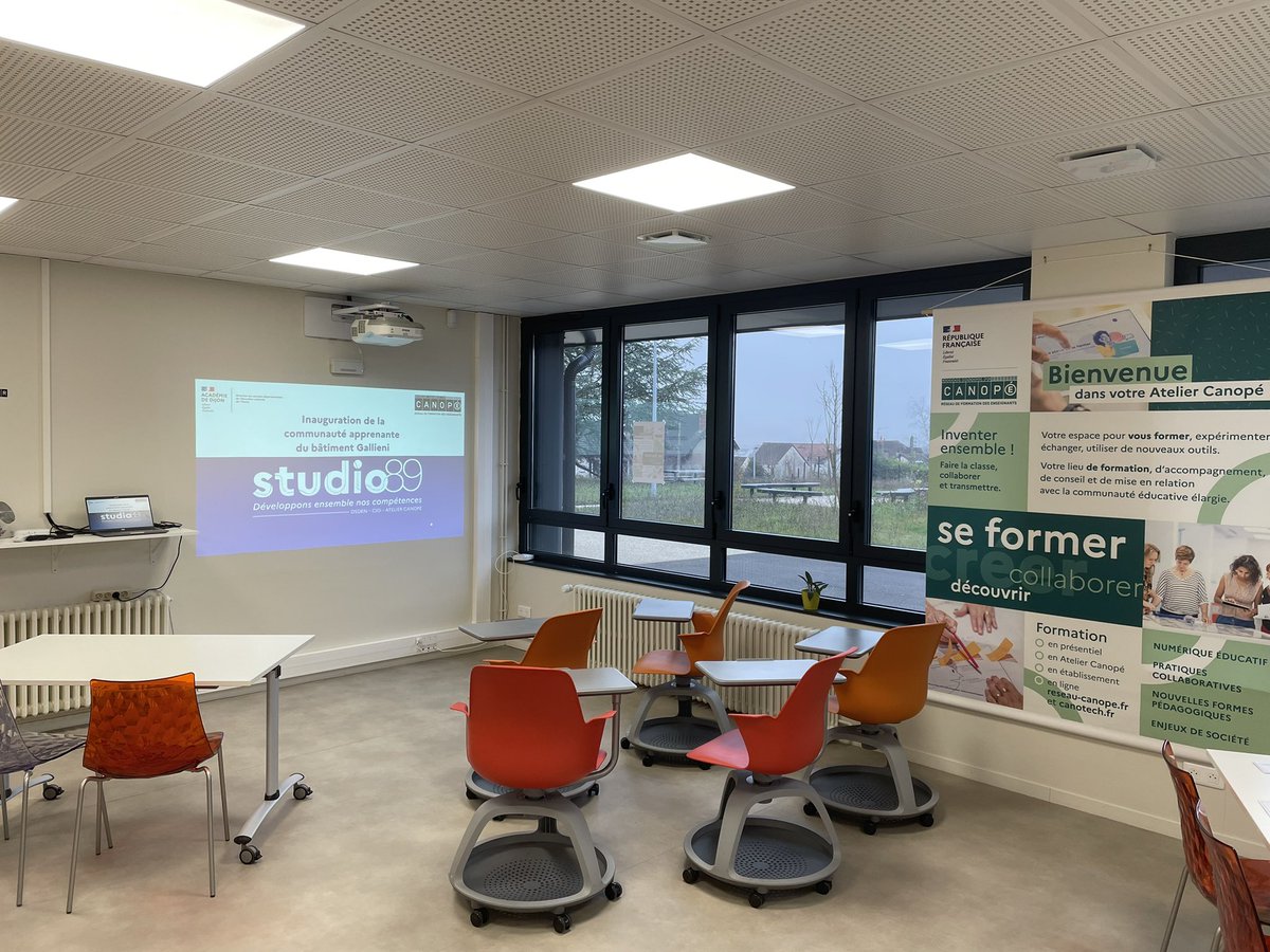 Inauguration du Studio 89 dans l’atelier <a href="/reseau_canope/">Réseau Canopé</a> d’Auxerre dans l’Yonne

Avec Mathilde Gollety rectrice de <a href="/AcademieDijon/">Académie de Dijon</a>, Jean-Baptiste Lepetz DASEN <a href="/dsden89/">DSDEN 89</a> et <a href="/McMissir/">McMissir</a> 
<a href="/LaureLuchez/">Laure Luchez</a> <a href="/YannPoirson/">Yann POIRSON 👾</a> <a href="/Clairelle_TICE/">Clairelle Lestage</a> 

Un projet commun, une expérience de formation originale
