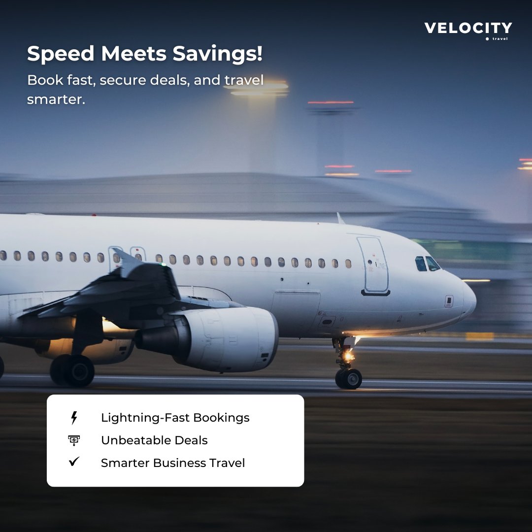 wtfares's tweet image. Experience lightning-fast booking speeds and never miss a deal again!
Velocity.travel = Speed redefined.
#QuickTravel #CorporateSolutions