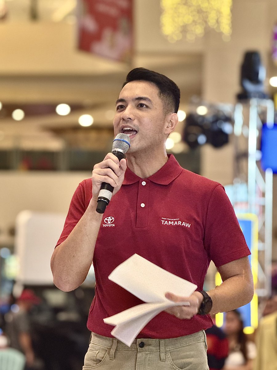 vmgasia's tweet photo. The next gen is here ❤️‍🔥 Migs hosted the launch of the @ToyotaPH #NextGenerationTamaraw! 🤩

#AbantePosible #MoveYourWorld #MobilityForAll #MigsBustos #VMGTalent #HostingPH #HostPH https://t.co/RMSPnIyg6w