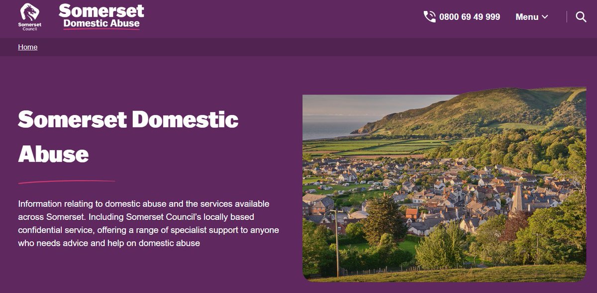 The Somerset Domestic Abuse website has recently been updated
somersetdomesticabuse.org.uk