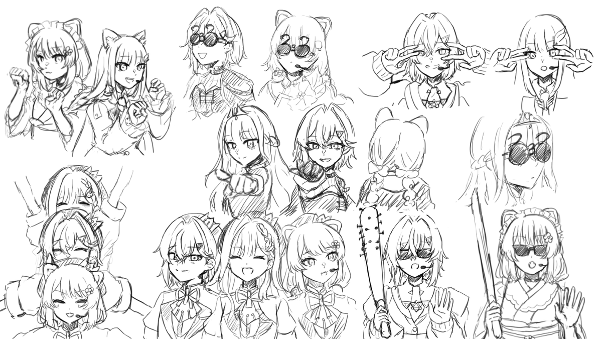3bk無心らくがきと参戦服らくがき 