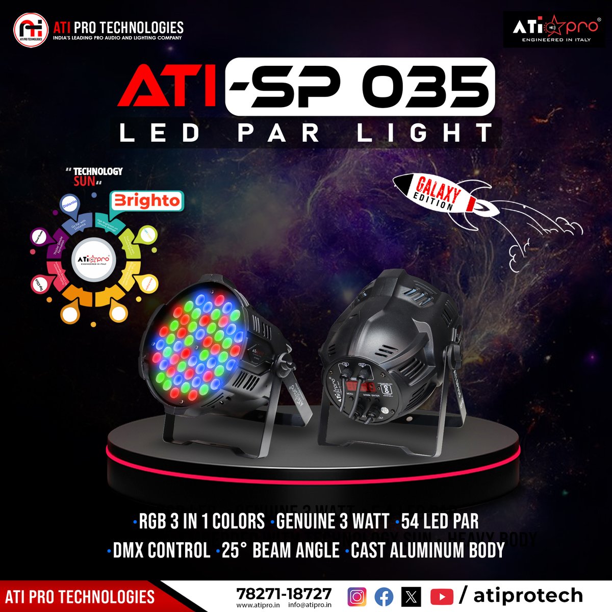 atiprotech's tweet image. SP035 LED PAR light delivers dynamic and vibrant lighting, perfect for stage performances, events, or ambient décor.⚡

📞 Call: +91 78271 18727
🌐 Visit: atipro.in

#atiprotechnologies #sp035 #ledparlights #djlights #event