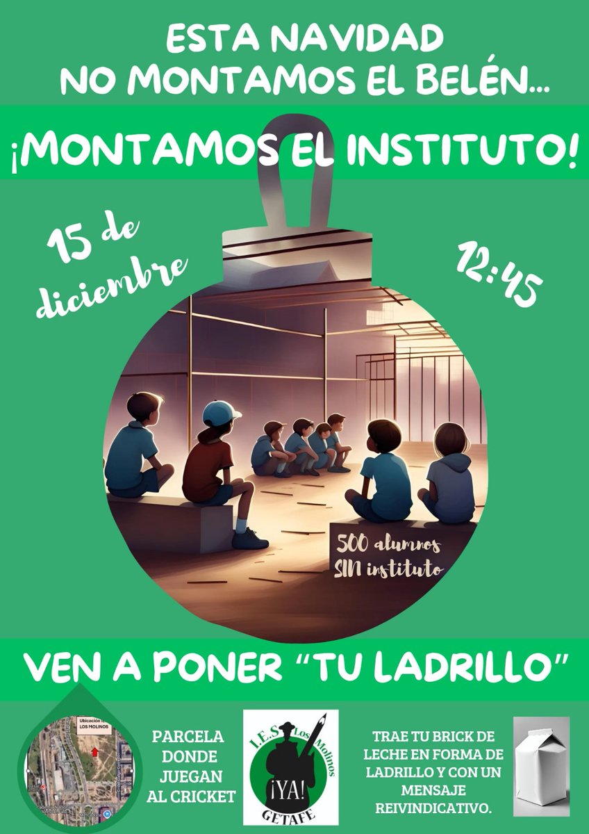 avvlosmolinos's tweet photo. @IdiazAyuso La invitamos junto a su consejero @EVicianaDuro este domingo a poner la 1° piedra del tan "ansiado-necesario-urgente-imprescindible" Instituto en #LosMolinosbarrio. Tal vez si les invitamos a unos churros con chocolate ☕🥨 vengan 😋?   #IESLosMolinosGetafeYA https://t.co/1xzUt6aZo1