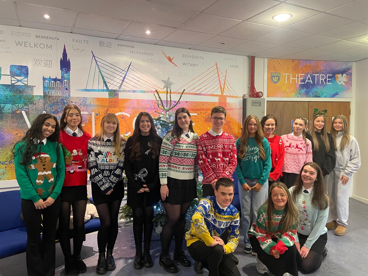 Trinityrenfrew's tweet photo. Today we are joining with pupils and staff from @renfrew_high for the annual Christmas Jumper Day to raise awareness and funds for @brighteststar_1 https://t.co/AOqAwH6mrs