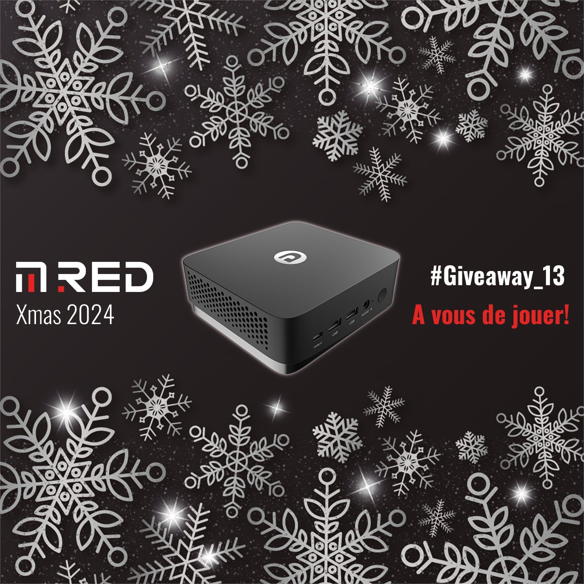 MRed_Official's tweet image. ✨ Vivez la magie de Noël avec le Calendrier de l’Avent MRed ! 🎅 ☃️

#Concours #Giveaway #XmasMRed ❄️
🎁 Case n°13 : Mini PC OttO Intel i5
🖤 12th Gen
🖤 SSD NVMe 1To
🖤 16Go DDR4

🎄 RT, Like &amp;amp; Follow @MRed_Official 
🔔 TAS le 15/12

Bonne chance à toutes et à tous 🍀…