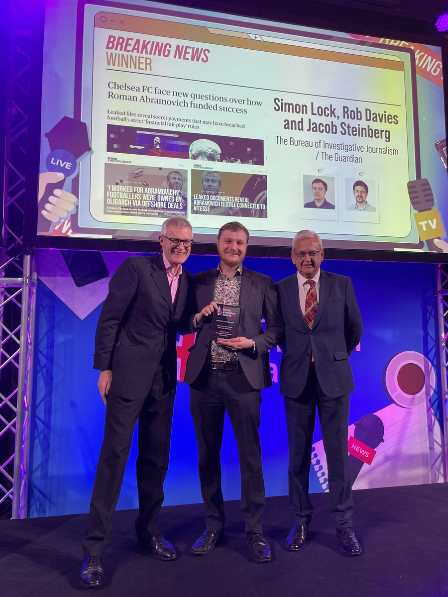The Bureau of Investigative Journalism (@tbij) on Twitter photo Huge congratulations to TBIJ's <a href="/jomoulds/">Josephine Moulds</a> and <a href="/SimonLockTBIJ/">Simon Lock</a> for winning big at the #BritishJournalismAwards last night 🎉
📷: <a href="/pressgazette/">Press Gazette</a> Huge congratulations to TBIJ's <a href="/jomoulds/">Josephine Moulds</a> and <a href="/SimonLockTBIJ/">Simon Lock</a> for winning big at the #BritishJournalismAwards last night 🎉
📷: <a href="/pressgazette/">Press Gazette</a>