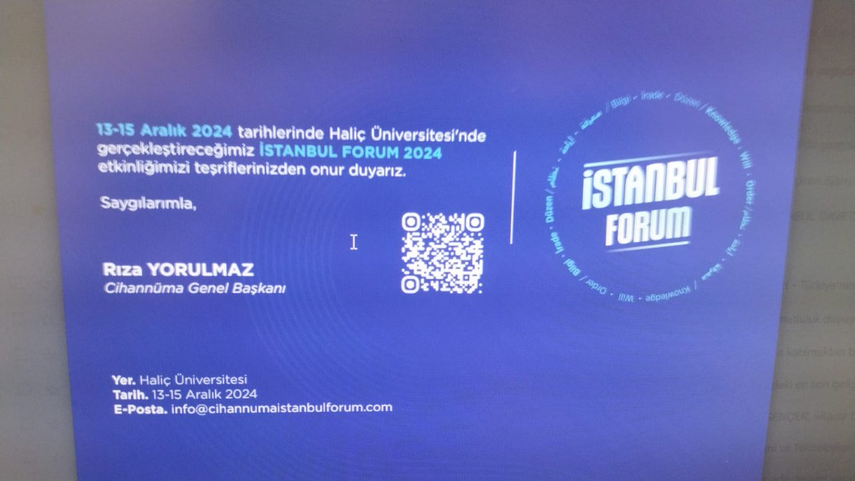 mkarahoca's tweet photo. Cihannüma @Cihannumader Derneği’nin düzenlediği İstanbul Forum’un açılış programındayız. Pekçok ülkeden entelektüel, alim, kanaat önderi ve siyasetçi İstanbul Forum'da yeni bir dünya barışının yolunu arıyor.

İyiye güzele dair söz söyleyenleri dinlemek için #istanbulforum https://t.co/qWBdbZUJ1g