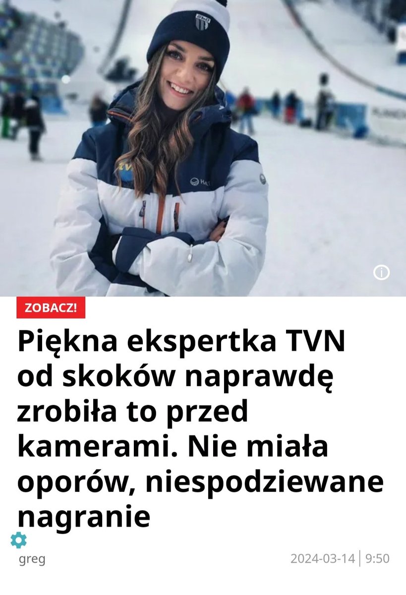 KombinezonDSQ's tweet photo. Właśnie zobaczyłem, że Grzegorz Kuś (piszący teraz pod pseudonimem "greg") nadal tworzy takie artykuły o Magdzie Pałasz 🤢🤢🤢

A pamiętajmy, że teksty przed publikacją musi zatwierdzić redaktor naczelny...

#skijumpingfamily #skijumping https://t.co/znhI3F5580
