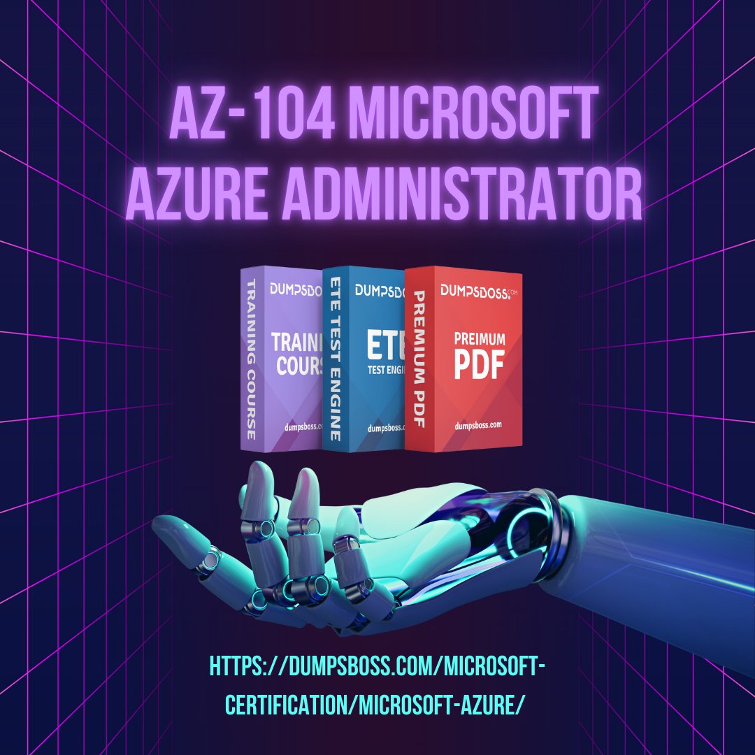 DavisMarle28200's tweet photo. Preparing for the AZ-104 exam can be challenging, but with the right resources, it is entirely achievable. #AZ104AzureAdmin #MicrosoftAzureAdministrator #DumpsBossAzureAdmin #AzureAdministratorAssoc #AZ104Certification https://t.co/TwtJmHIc32