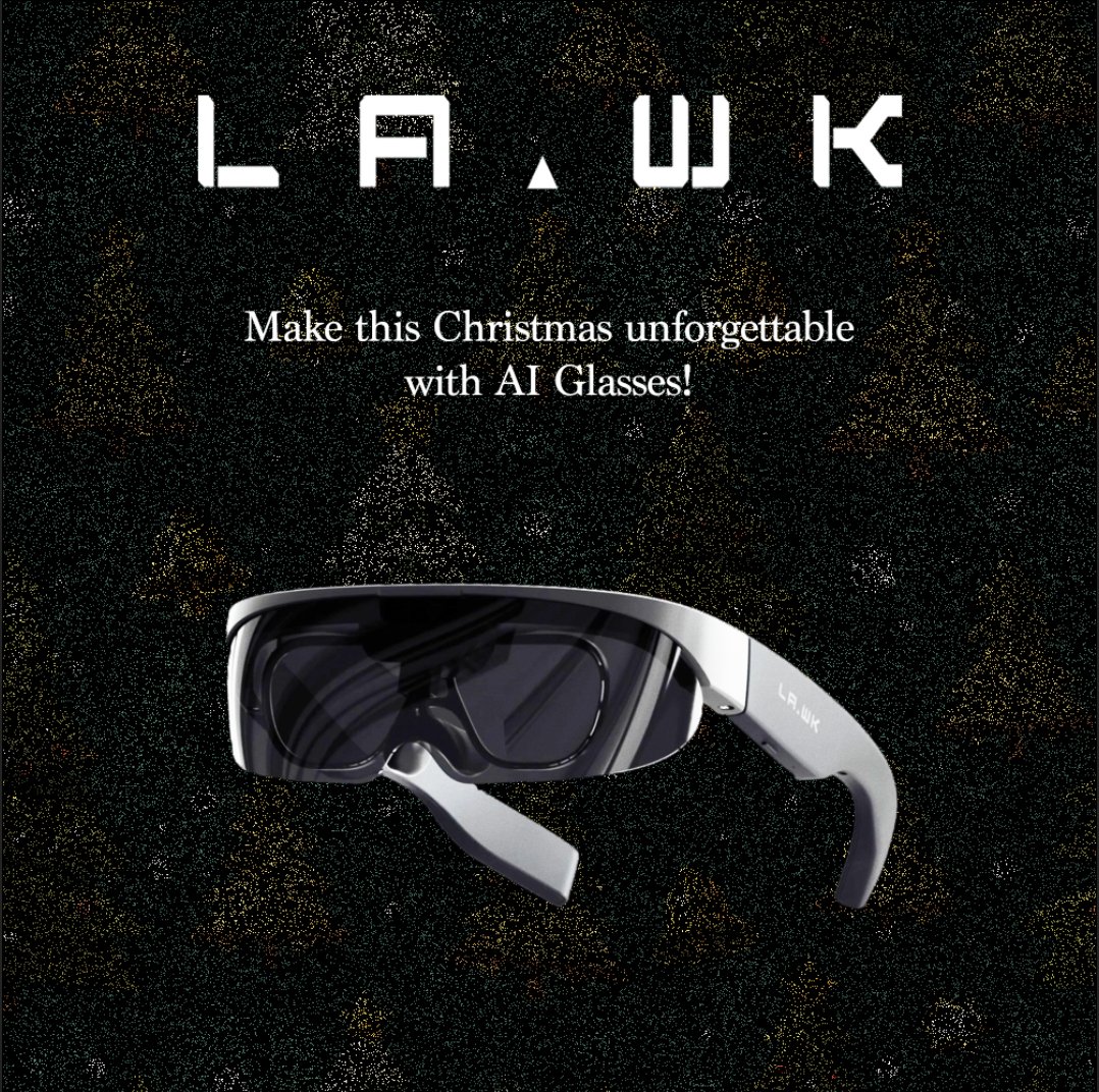 lawakenglasses's tweet photo. Still stressed about finding the perfect Christmas gift? 🎁✨ Look no further! Our AR Glasses add a touch of magic to the holidays—smart, stylish, and unforgettable. 🎄👓 #ARGlasses #SmartGifting #ChristmasTech https://t.co/F3tY4xQ6Ff