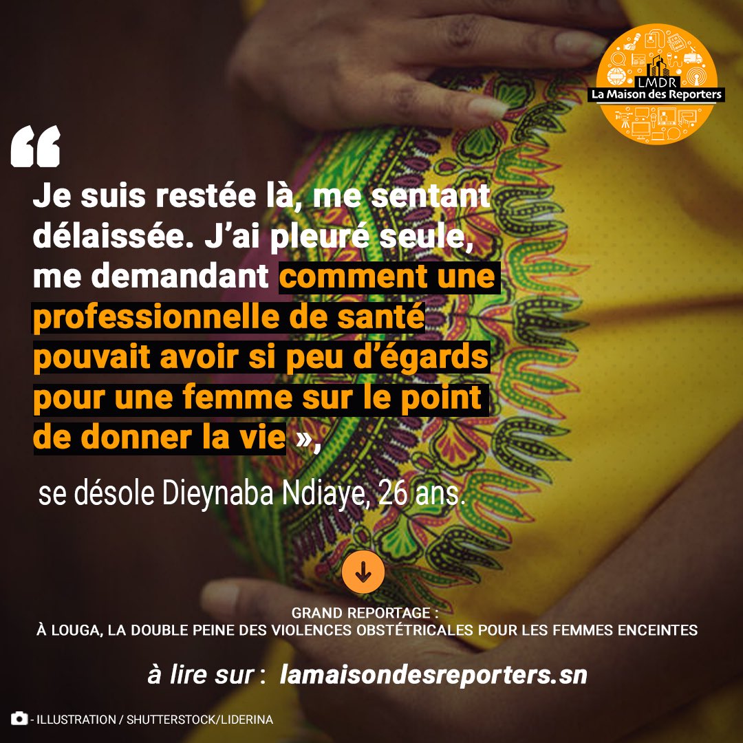 🟠 Lisez les douloureuses expériences de Codou Fall et Dieynaba Ndiaye dans l’épisode 2 de notre série « Peines de femmes ». Ce grand reportage consacré aux violences obstétricales à Louga a été financé à 195 470 FCFA grâce à vos dons.

Vous voulez que cette série continue ?
