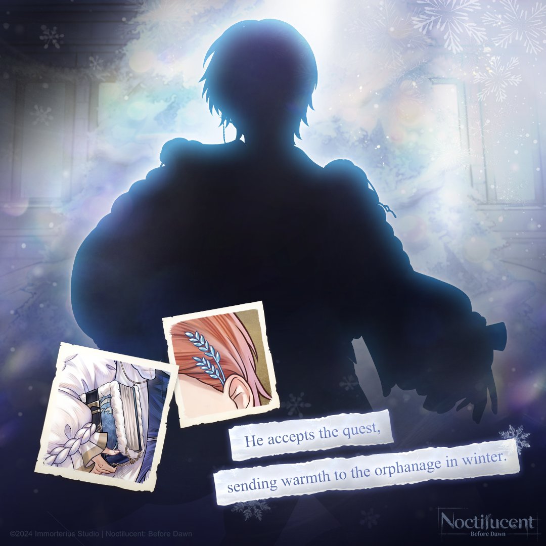 NoctilucentEN's tweet photo. Leaf-shaped hair ornaments hold back the young man's hair. His book, thick and heavy, contains answers to countless questions.

The former Harmony Envoy now shoulders a crucial role at the Snow Festival.

#Noctilucent #NoctilucentNotes #CharacterPreview https://t.co/CHjq34XMIP