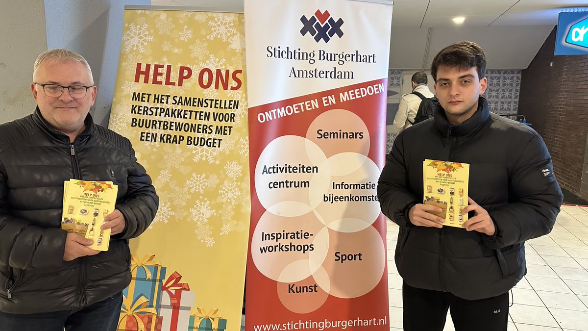 Burgerhart Amsterdam heeft met de #Kerstactie2024 in 25 verschillende wijken in Noord-Holland de afgelopen 2 dagen kerstkaarten &amp; kleine cadeautjes uitgedeeld aan ongeveer 500 mensen!
Ons doel: Solidariteit &amp; Aandacht voor elkaar.Bedankt aan alle vrijwilligers!
⁦⁦⁦