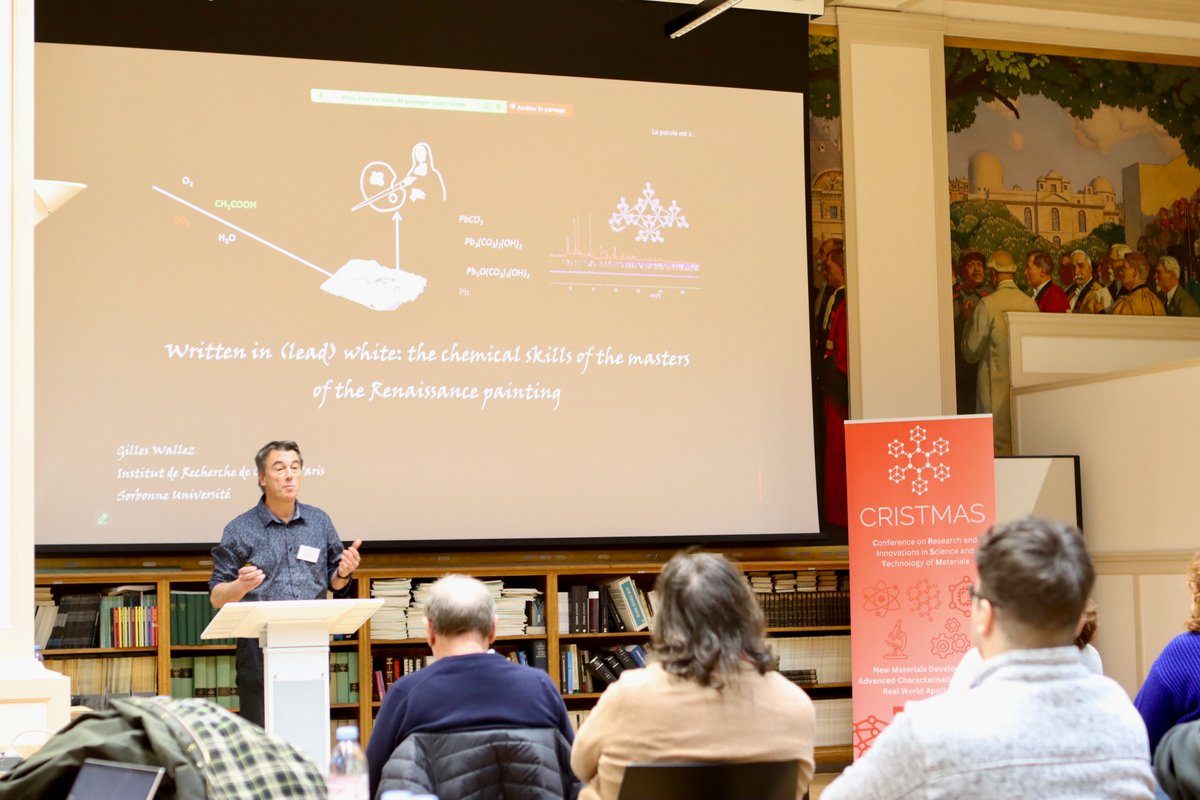 CristmasInParis (@cristmasinparis) on Twitter photo Gilles Wallez from Sorbonne University delivered a captivating talk on "Written in (Lead) White: The Chemical Skills of the Masters of Renaissance Painting"uncovering the blend of art and chemistry behind timeless masterpieces. 🎨✨
<a href="/StemmGlobal/">STEMM GLOBAL</a>
#SNAIA2024 #CRISTMAS2024 Gilles Wallez from Sorbonne University delivered a captivating talk on "Written in (Lead) White: The Chemical Skills of the Masters of Renaissance Painting"uncovering the blend of art and chemistry behind timeless masterpieces. 🎨✨
<a href="/StemmGlobal/">STEMM GLOBAL</a>
#SNAIA2024 #CRISTMAS2024