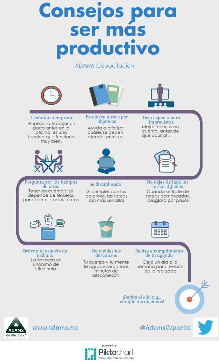 PilarJerico's tweet photo. Aumenta tu productividad con estos 9 consejos 😊 https://t.co/6g5P2NeyYd