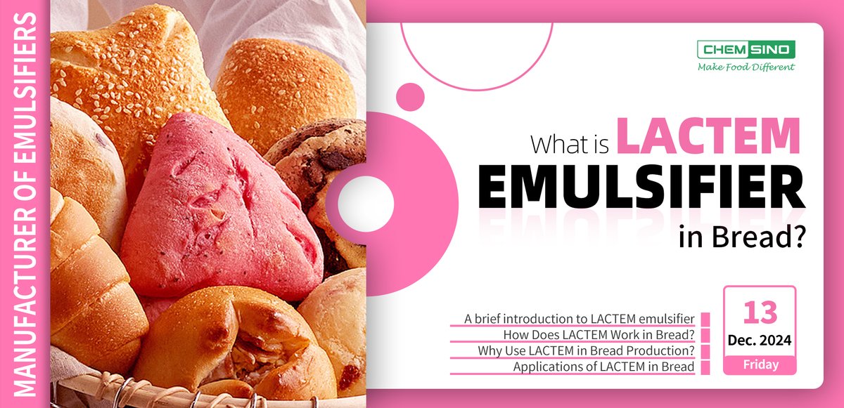 ChemsinoGlobal's tweet image. LACTEM emulsifier in bread is great for achieving the perfect texture, structure, and shelf life. Learn more in our latest article! 🚀
#BreadProduction #LACTEM #FoodEmulsifier
Read more👉cnchemsino.com/blog/what-is-l…