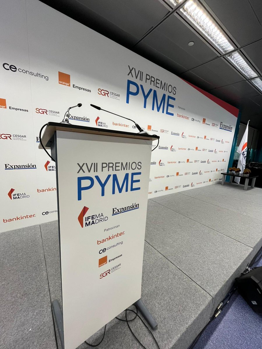 🏆 Todo listo en IFEMA para la XVII edición de los #PremiosPyme2024, por los que Expansión e <a href="/Ifema/">IFEMA MADRID</a> reconocen a las mejores pymes españolas.

Síguelo en directo con nosotros 👇