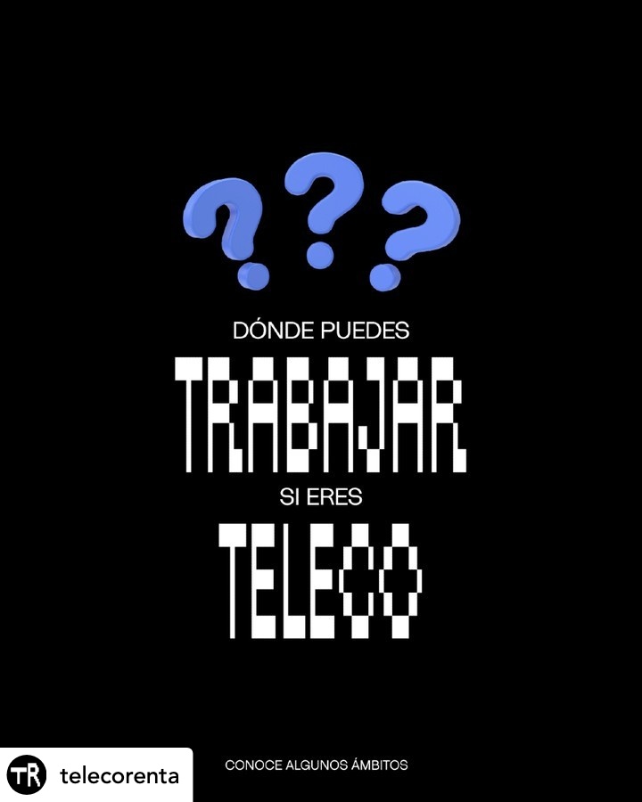 TelecoUPV's tweet photo. 🟠🤔 ¿Conoces las posibilidades laborales que ofrece #teleco? @telecorenta te explica unas cuantas 👉 Desliza
#telecorenta https://t.co/HFe9qos5Nb