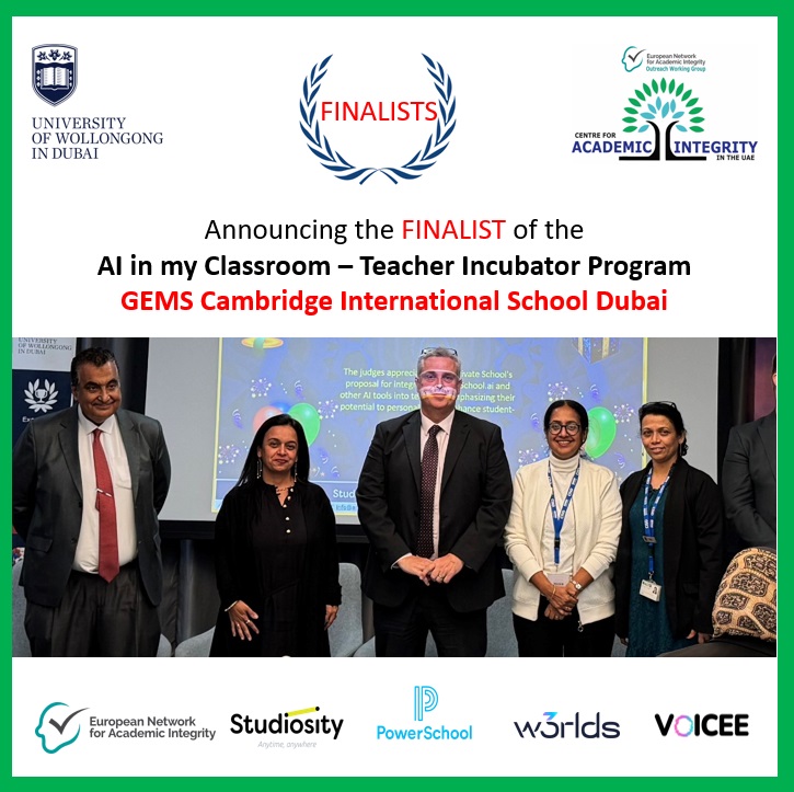 🌟 Celebrating Excellence! 🌟
A huge congratulations to Cambridge International School, Dubai, a GEMS school for being recognized as a finalist in the AI in My Classroom - Teacher Incubator Program! 🏆✨

#AIInMyClassroom #TeacherIncubatorProgram  #GEMSCambridgeSchool