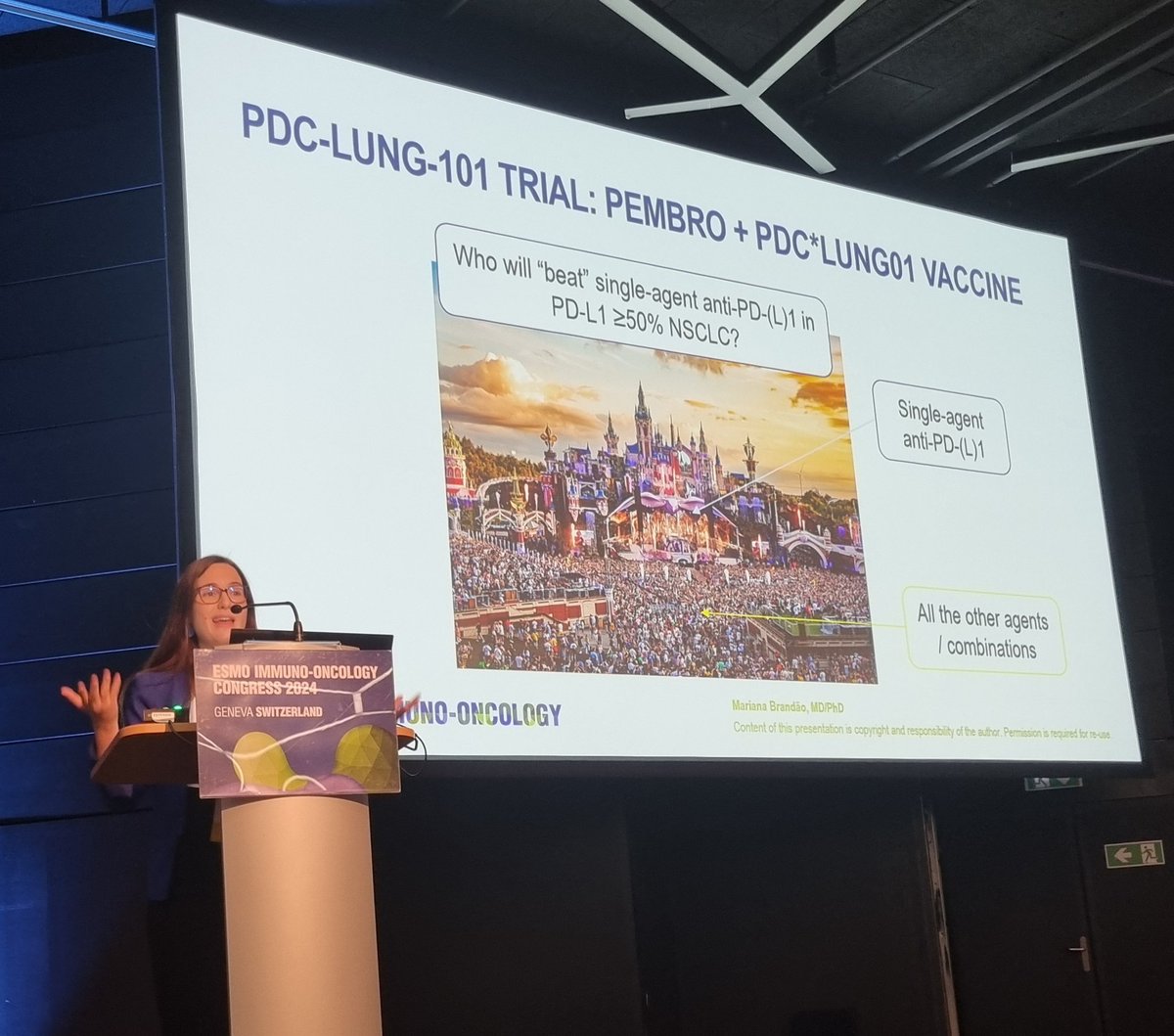 Anouk Goudsmit (@anoukgoudsmit) on Twitter photo When <a href="/MarianaBrandao0/">Mariana Brandao</a> makes us travel from Geneva #ESMOImmuno24 to Tomorrowland and the Smurf Village throught a brillant discussion of 3 mini orals about treatment strategies for NSCLC patients. Thank you! When <a href="/MarianaBrandao0/">Mariana Brandao</a> makes us travel from Geneva #ESMOImmuno24 to Tomorrowland and the Smurf Village throught a brillant discussion of 3 mini orals about treatment strategies for NSCLC patients. Thank you!