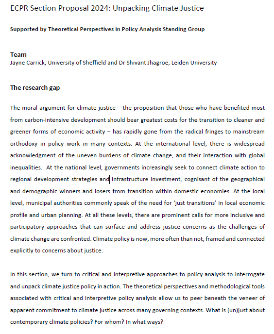 carrickprojects's tweet photo. #CallForPapers #ECPR25 Unpacking Climate Justice Section 
Submit via ECPR portal selecting this section https://t.co/9FbXtozdDJ https://t.co/52xnVlKdpY