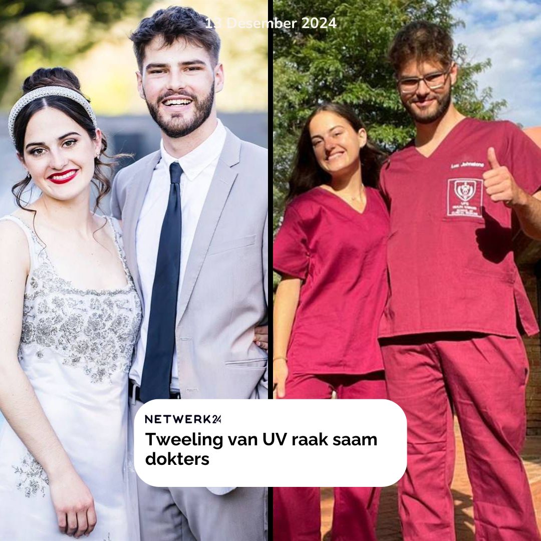 Die_Burger's tweet photo. ’n Tweeling wat vandeesweek saam dokters geword het, is dankbaar vir die voorreg om dié mylpaal saam te kan vier. ||#JemmaJohnstone #LucJohnstone #UniversityoftheFreestate #doctors
https://t.co/OCaGGMMu3S https://t.co/vwfYhAVdMR
