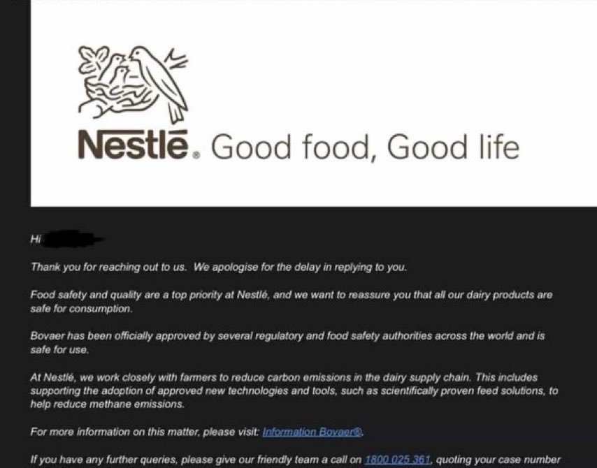 cris_cersei's tweet photo. Nestlé rivendica l'utilizzo del Bovaer.
Da notare che Nestlé fa moltissimi prodotti per bambini, tra cui latte in polvere per neonati. 😡 https://t.co/U7t639K9C9