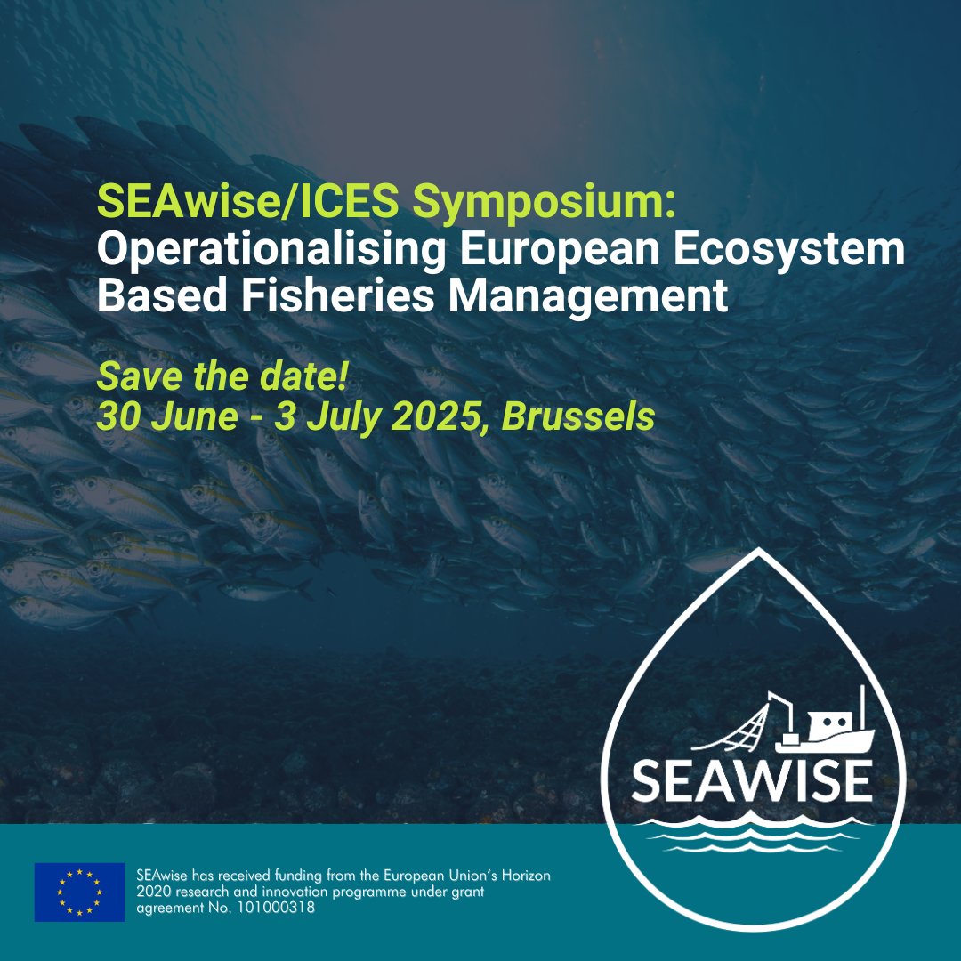 Co-convened by #SEAwise &amp; key partners &amp; endorsed by <a href="/ICES_ASC/">ICES</a>, our 2025 symposium will bring together fisheries policymakers, managers, &amp; stakeholders on dedicated sessions on #EBFM. Save the date: 30 June - 3 July 2025 loom.ly/LeBJ8SQ