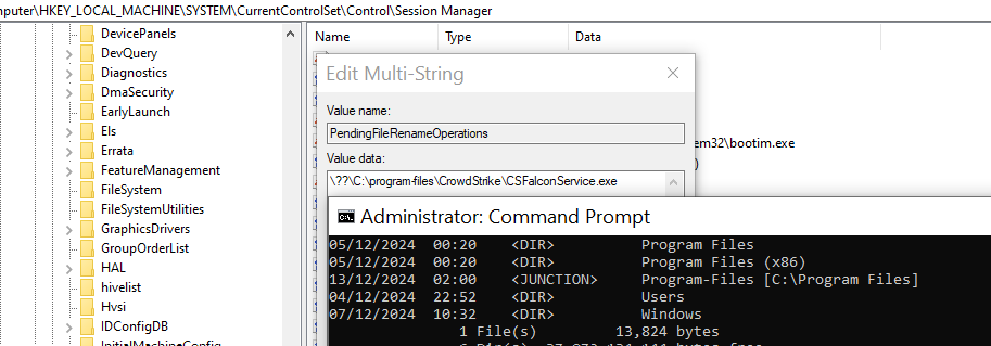 Another approach to disable EDRs (with anti-tampering). Credit goes to <a href="/sixtyvividtails/">sixtyvividtails</a> for the idea🧙‍♂️

PendingFileRenameOperations and an NTFS junction, we can ask Windows to delete EDR binaries on reboot (with Admin privs)

 A link to a complete GitHub PoC follows in replies