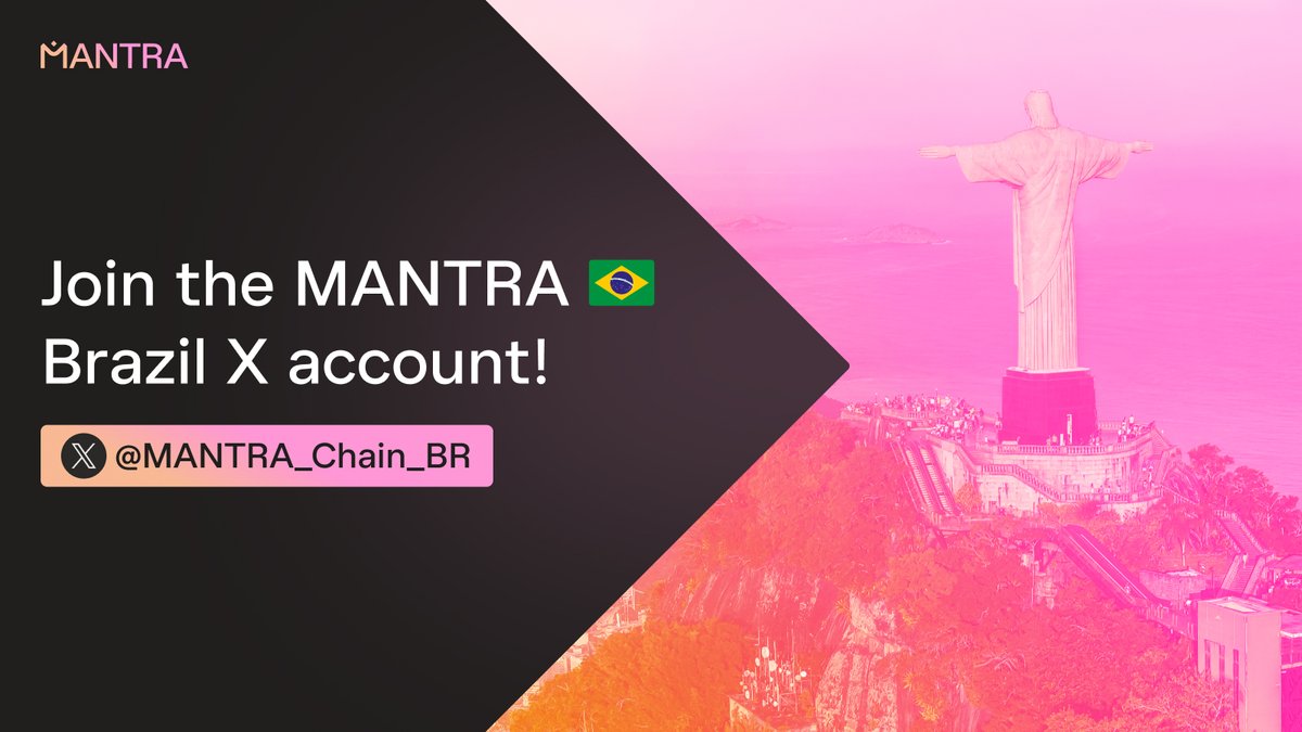 MANTRA_Chain's tweet photo. Exciting news, Sherpas! 🇧🇷

We're thrilled to announce the launch of our official MANTRA Brazil X account!

Follow @MANTRA_Chain_BR to connect with our growing Portuguese-speaking community and get the latest #MANTRA updates, news, and announcements.

Bem-vindos!

$OM #HomeOfRWAs https://t.co/htMx8cIkv6