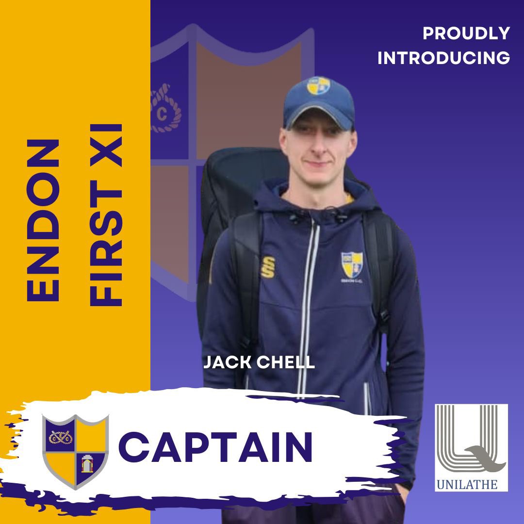 🔵🟡 Endon First XI Captain 

JACK CHELL