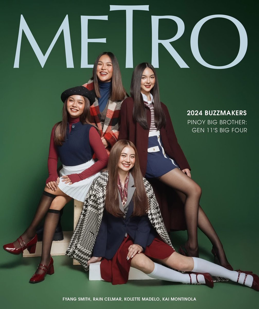 mjfelipe's tweet photo. LOOK: PBB Gen 11 Big Four - Kai, Kolette, Rain and big winner Fyang on the cover of Metro Magazine this month. https://t.co/EKvY5NjDfe