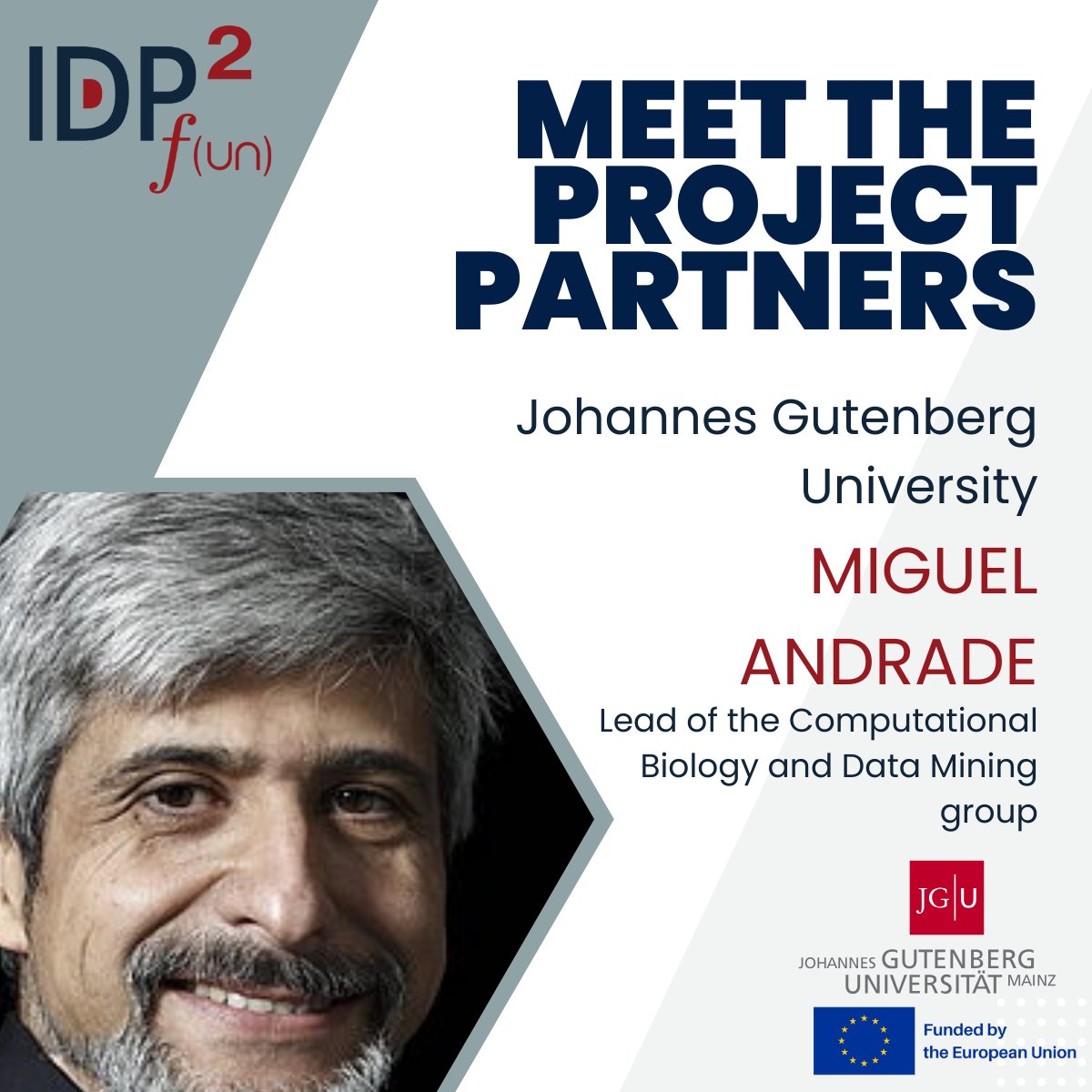 Meet the Partners of #IDPfun2! Today, we introduce Miguel Andrade.
Full Professor at Johannes Gutenberg University, leading the Computational Biology &amp; Data Mining group. His team focuses on predicting gene &amp; protein functions.
Stay tuned for more updates! ✨