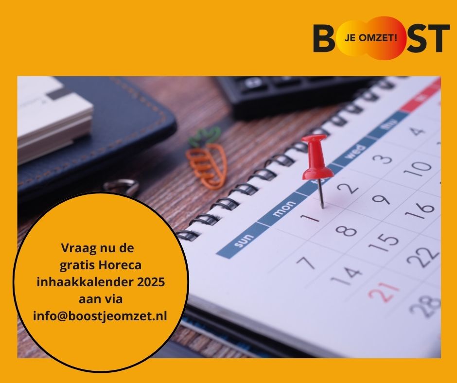 Inhaken op een speciale dag met je #socialmedia   loont. Dus maak als #horecazaak gebruik van deze gratis #inhaakkalender voor #2025.