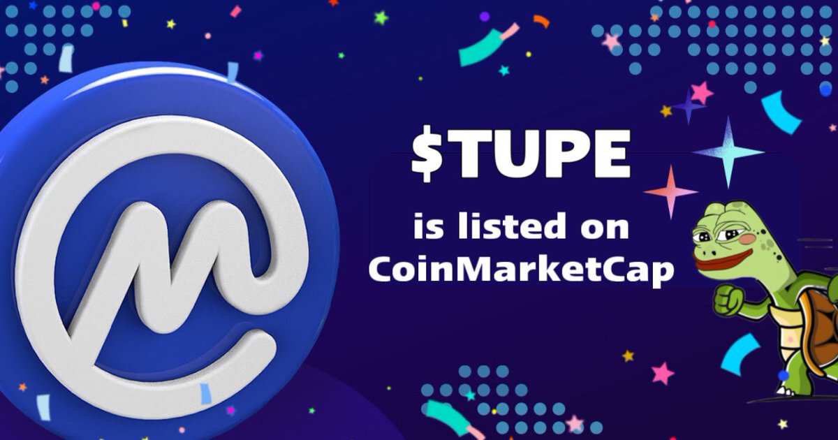 Turtle Pepe $TUPE (@turtlepepesol) on Twitter photo We are thrilled to announce to those who love $TUPE that we are now listed on <a href="/CoinMarketCap/">CoinMarketCap</a> π«π«π«ππ₯
β¨ coinmarketcap.com/currencies/turβ¦ π
Cheers, for our new memorable milestone! πͺβ¨π₯π»π₯
#CoinMarketCap #Milestone #Solana #BTC #Meme #Crypto #Memecoin #Bullish We are thrilled to announce to those who love $TUPE that we are now listed on <a href="/CoinMarketCap/">CoinMarketCap</a> π«π«π«ππ₯
β¨ coinmarketcap.com/currencies/turβ¦ π
Cheers, for our new memorable milestone! πͺβ¨π₯π»π₯
#CoinMarketCap #Milestone #Solana #BTC #Meme #Crypto #Memecoin #Bullish