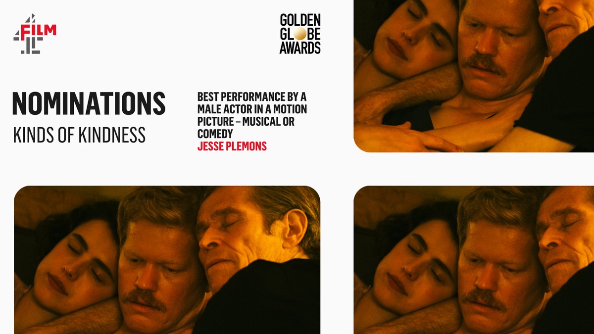 Congratulations to Jesse Plemons who has been nominated for Best Actor in a Leading Role — Musical or Comedy at the <a href="/goldenglobes/">Golden Globes</a> for his role in Film4-backed #KindsOfKindness! 🏆
 
#GoldenGlobes