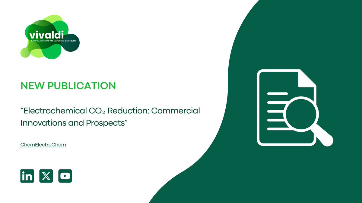 Check out the new paper on electrochemical CO2 reduction (eCO2RR) by our partner <a href="/VITObelgium/">VITO</a>'s team! It explores turning CO2 into valuable chemicals like CO, HCOOH &amp; C2H4 using renewables.
Find out breakthroughs in catalysts, reactors &amp; market prospects: bit.ly/3Zyl1pd.