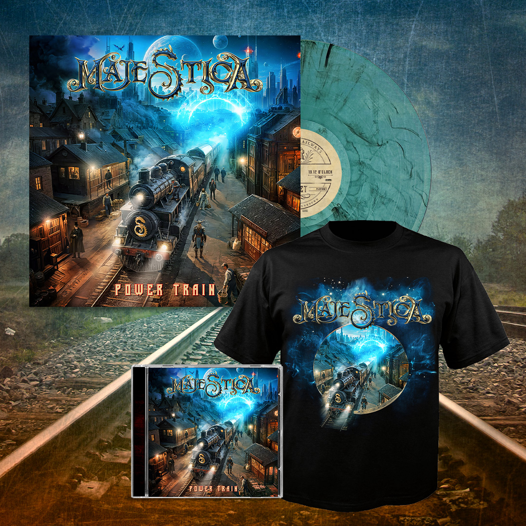 Our new album, Power Train, will be out in a couple of months! 🚂 Pre-order your copy on vinyl or CD, and get your merch at: majestica.bfan.link/powertrain-alb…