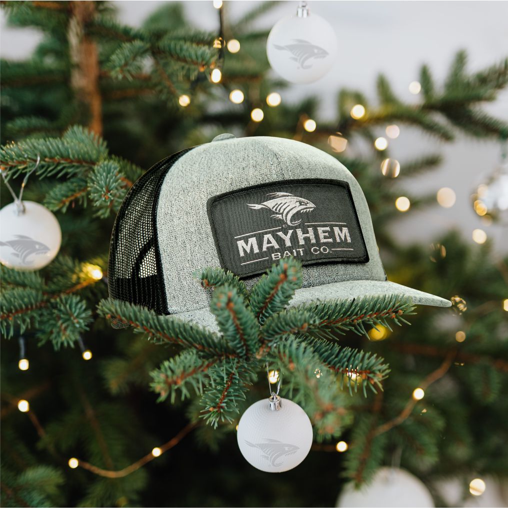Stocking Stuffer ALERT 

Mayhem Bait Co. snap back hats will help you catch more fish... just kidding, but you'll definitely look good trying!

#liquidmayem