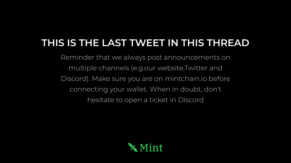 Mint🍀 (@mint_blockchain) on Twitter photo 