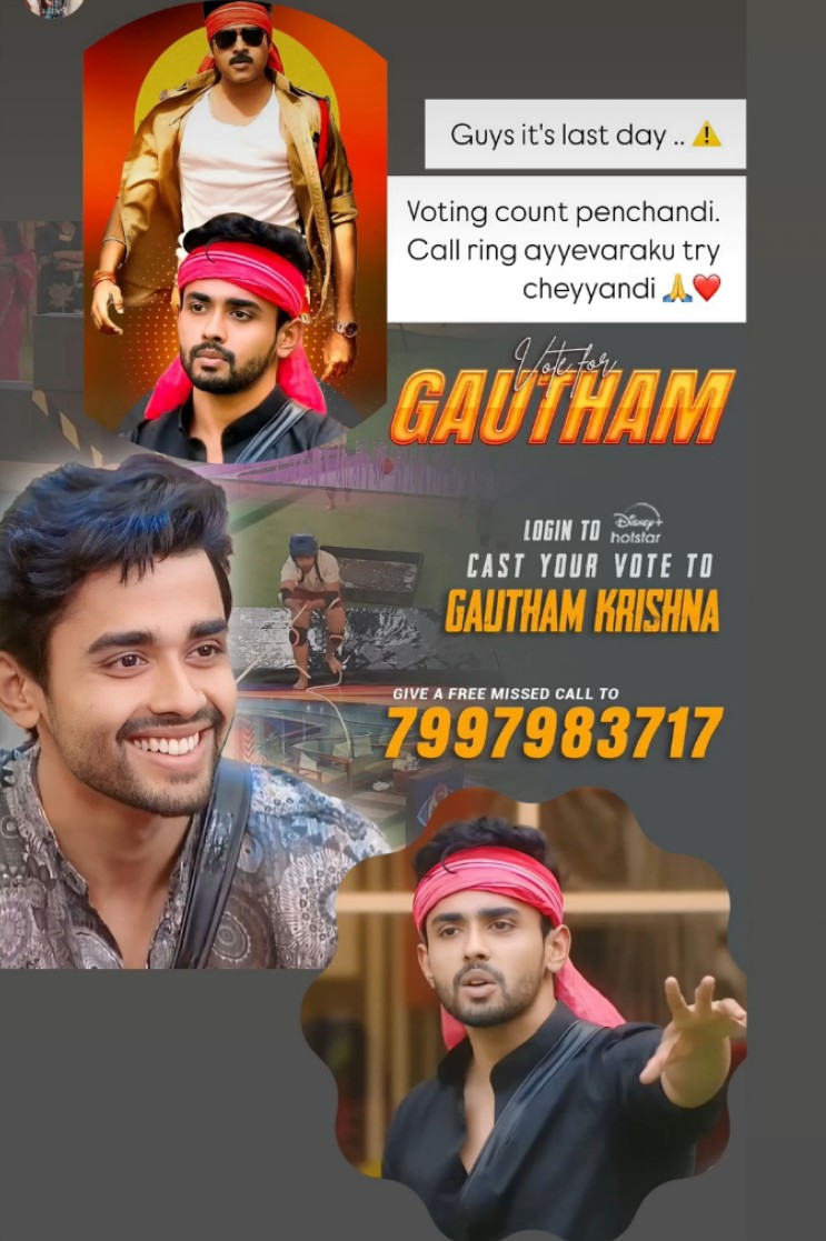 ForverThing's tweet photo. #BiggBossTelugu8
#VoteForGauthamKrishna
#VoteForGautham
#GauthamForTheWin
#GauthamKrishna
#Gautham https://t.co/RcN4vIBbjz