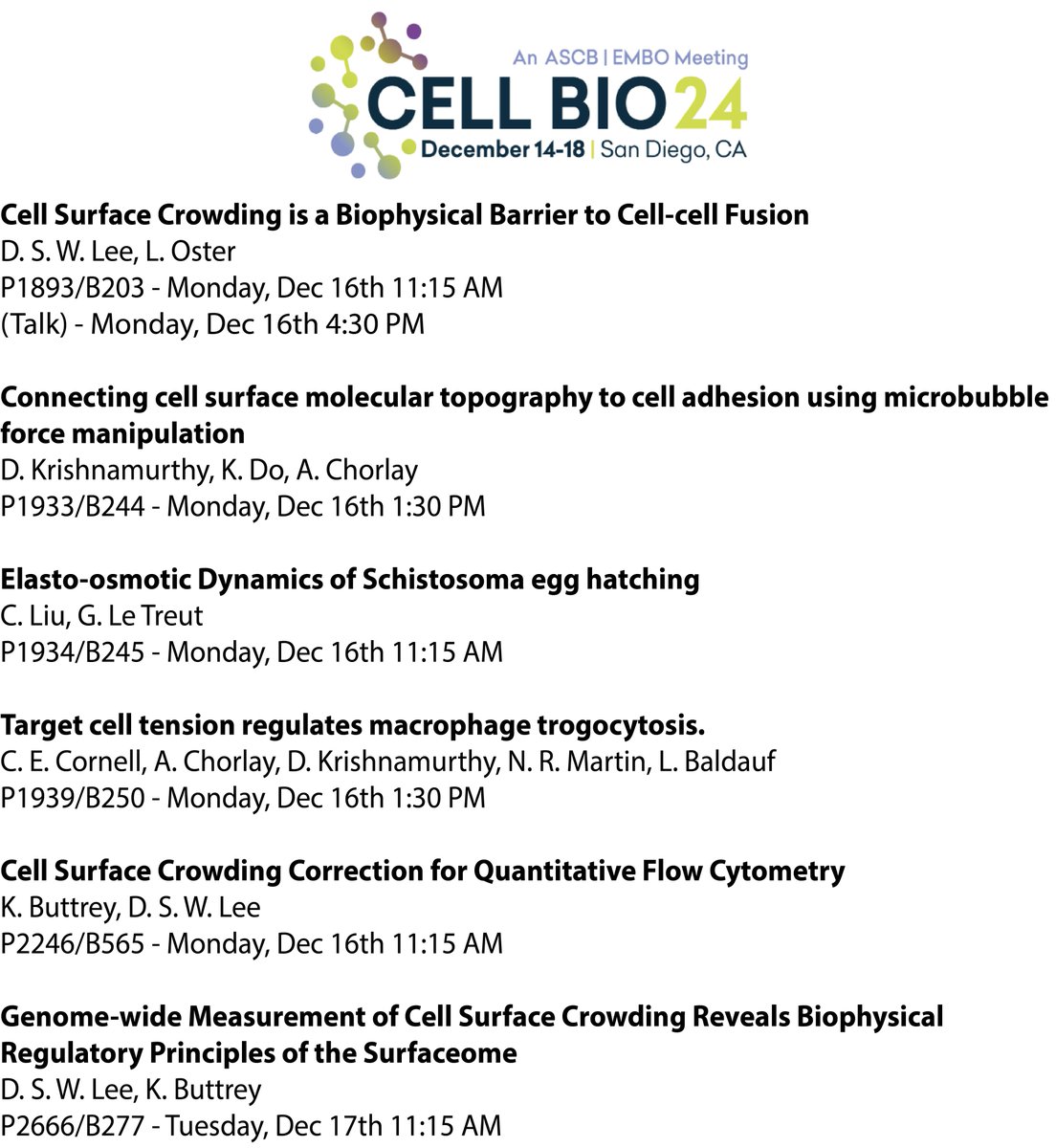 Fletcher Lab (@fletcherlab_ucb) on Twitter photo If you are attending #CellBio2024, check out our lab member's oral and poster presentations. <a href="/ASCBiology/">American Society for Cell Biology</a> If you are attending #CellBio2024, check out our lab member's oral and poster presentations. <a href="/ASCBiology/">American Society for Cell Biology</a>
