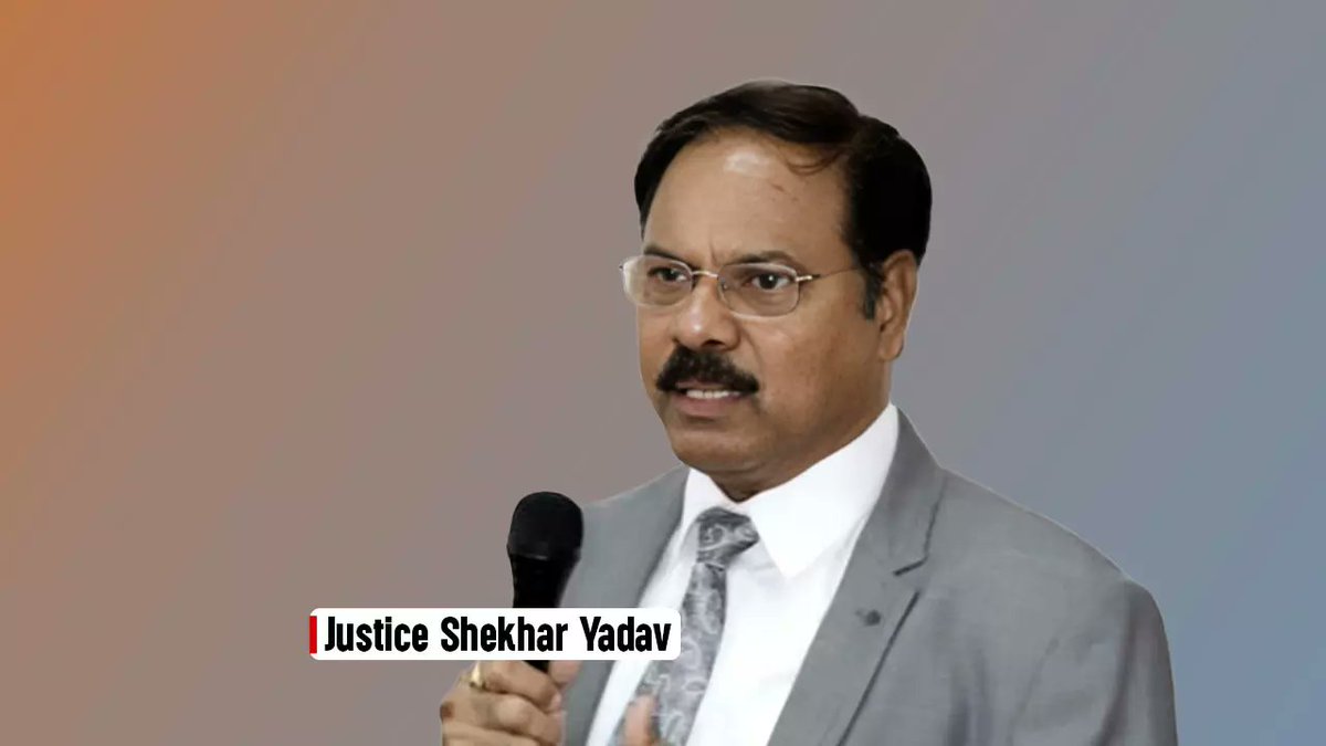 LiveLawIndia's tweet photo. #BREAKING Impeachment motion against Allahabad High Court judge Justice Shekhar Yadav submitted to the Secretary General of the Rajya Sabha today.
A group of MPs led by Kapil Sibal submitted the motion. 55 Rajya Sabha MPs signed the motion.
Impeachment sought over Justice Yadav's speech at a VHP event. The motions says the speech creates communal animosity and violates secular ethos of the Constitution.
.