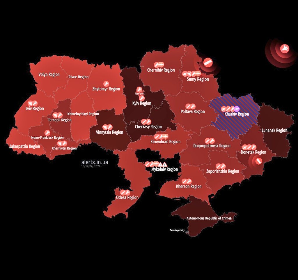 DarPutinovi's tweet photo. Ukrajina čelí v těchto chvílích dalšímu rozsáhlému raketovému útoku. https://t.co/qjKlo1UKQ1