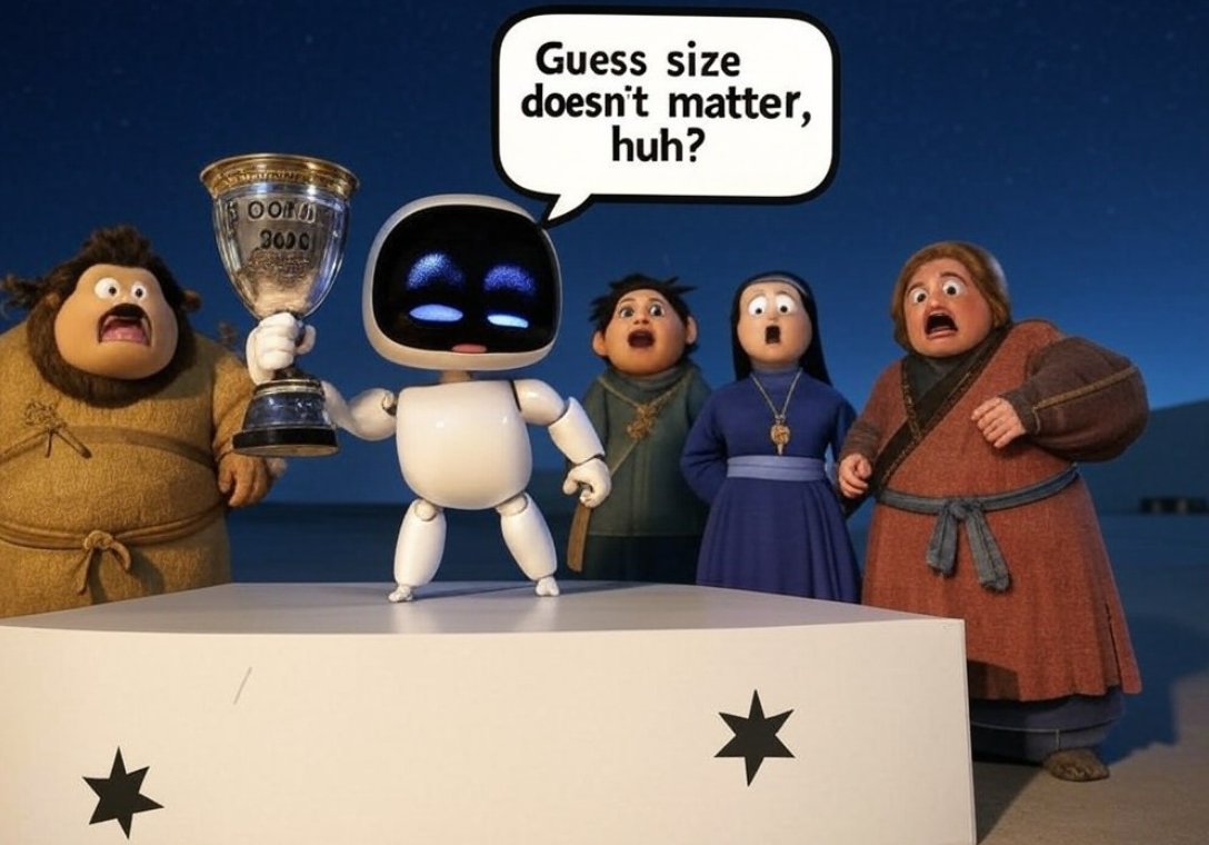 Ayishna_'s tweet photo. Astro Bot snags GOTY at #TheGameAwards, leaving #BlackMythWukong and #EldenRing in the dust! 🎉 The gaming community is in shock! What do you think, @IGN, @KindaFunnyVids, @Eurogamer, @GameSpot, @Polygon? #GOTY #AstroBot #Gaming #SurpriseWin #GameoftheYear https://t.co/bnST69GyK5