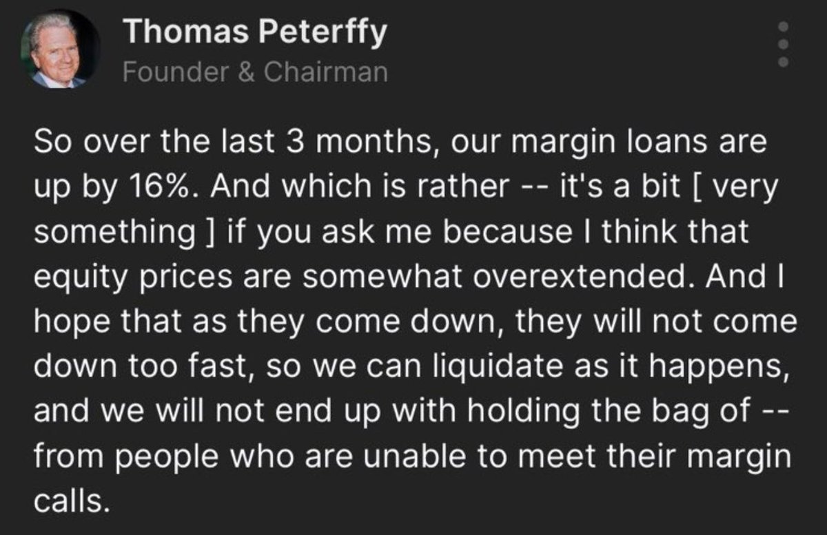 Barchart's tweet photo. From Interactive Brokers $IBKR Founder Thomas Peterffy regarding the current stock market conditions 🚨 Probably Fine? https://t.co/MUEjDlaO2P