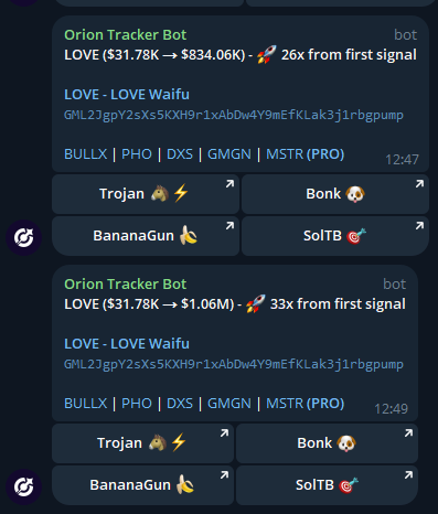 $LOVE
The AI waifu is unstoppable. Just hit 1.6M (🚀50x)
And it just happened 1 hour ago 😳

Absolute OP premium tracker.
GML2JgpY2sXs5KXH9r1xAbDw4Y9mEfKLak3j1rbgpump

✦ Discord: dsc.gg/orion-tracker
✦ TG Portal: t.me/orion_hub