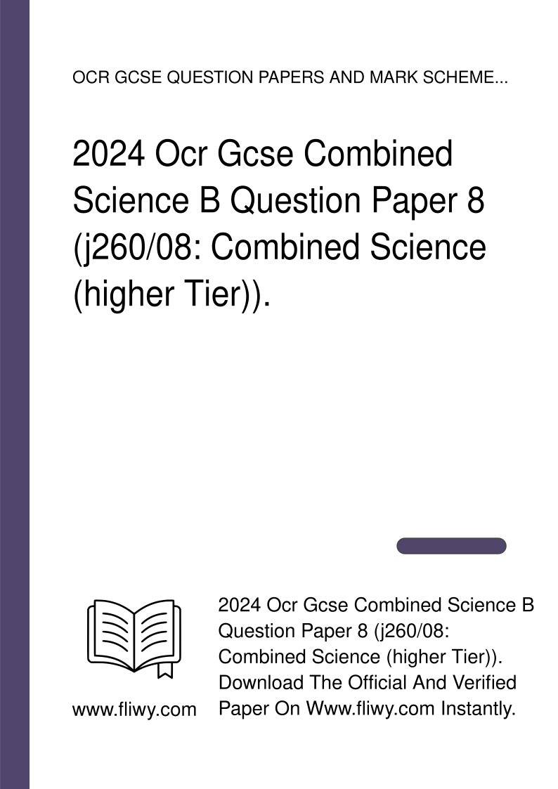 stevenjone20268's tweet image. fliwy.com/item/382698/20…
2024 OCR GCSE COMBINED SCIENCE B QUESTION PAPER 8 (J260/08: Combined Science (Higher Tier)). 
#ocrgcsecombinedscienceb #gcsecombinedscienceb #combinedscience #fliwy